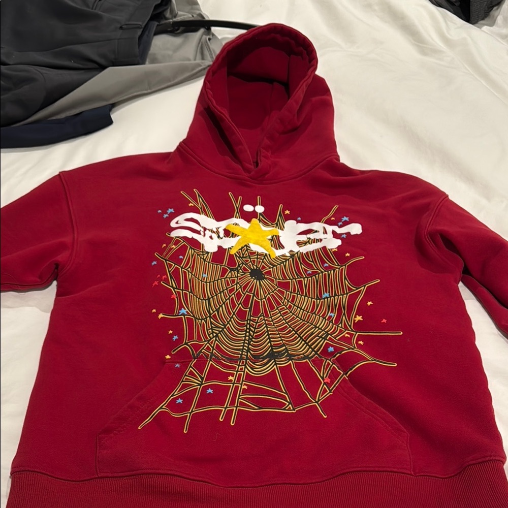Stussy Red Hoodie with Graphic Design